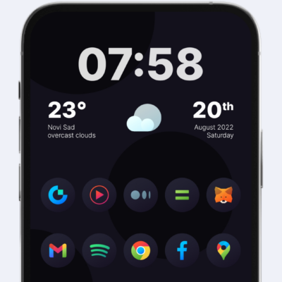 Hera Dark: Circle Icon Pack Android Screenshot 2