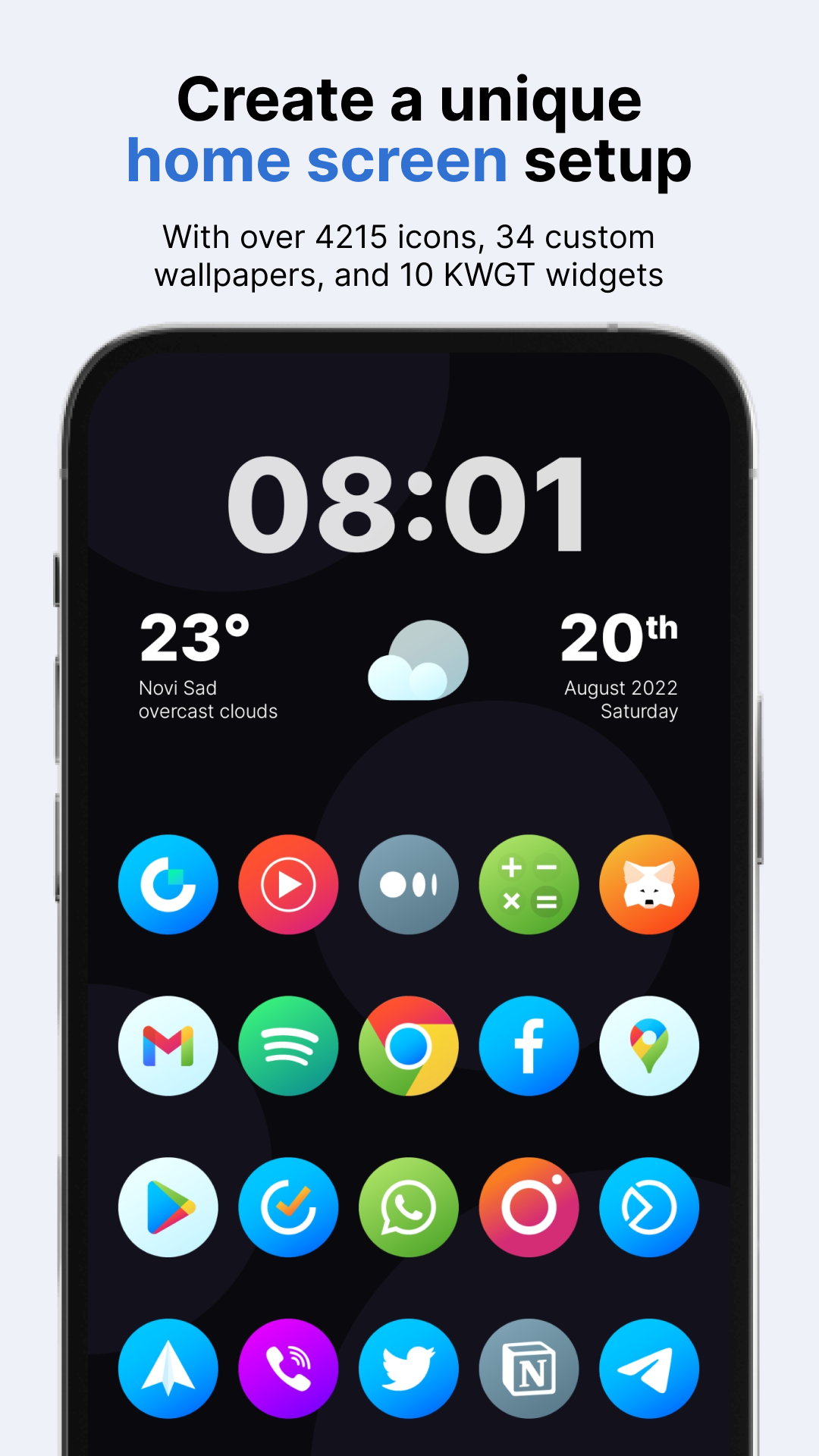 Hera Icon Pack: Circle Icons Android Screenshot 2