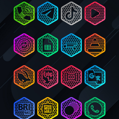 Hexanet - Neon Icon Pack Android Screenshot 2
