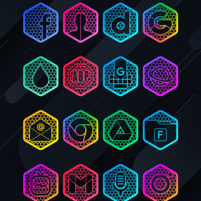 Hexanet - Neon Icon Pack Android Screenshot 4
