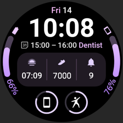 InfoBlock 2 Watch Face Android Screenshot