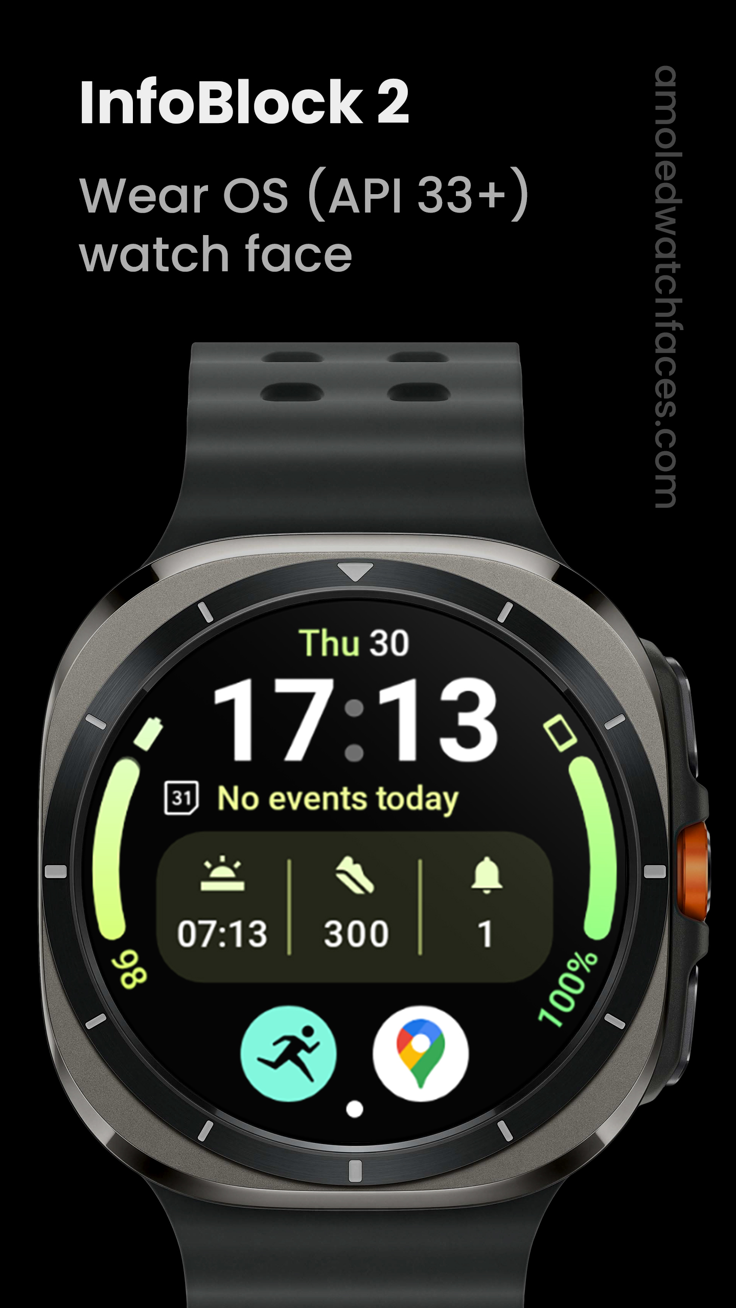 InfoBlock 2 Watch Face Android Screenshot 2