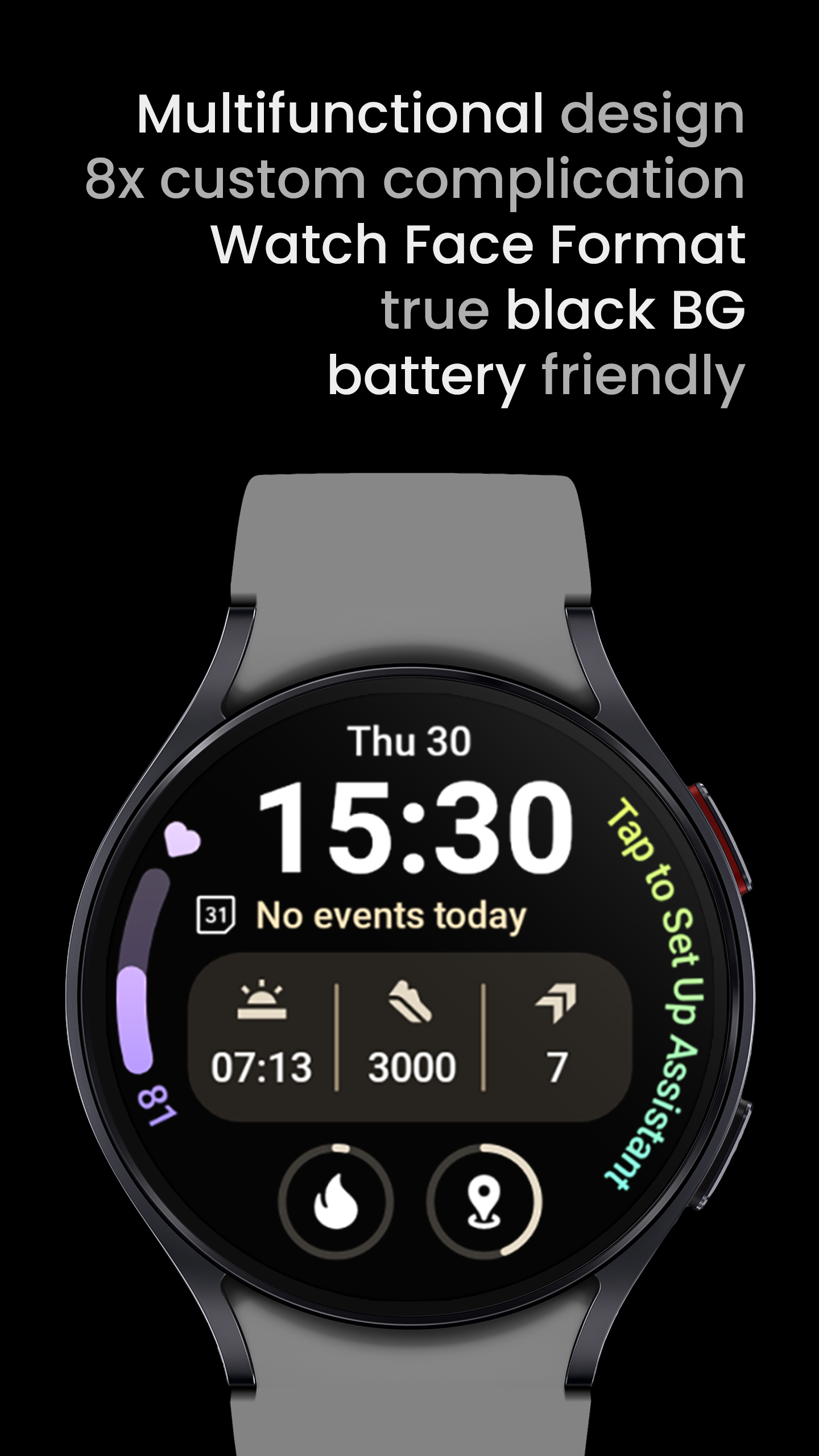 InfoBlock 2 Watch Face Android Screenshot 3