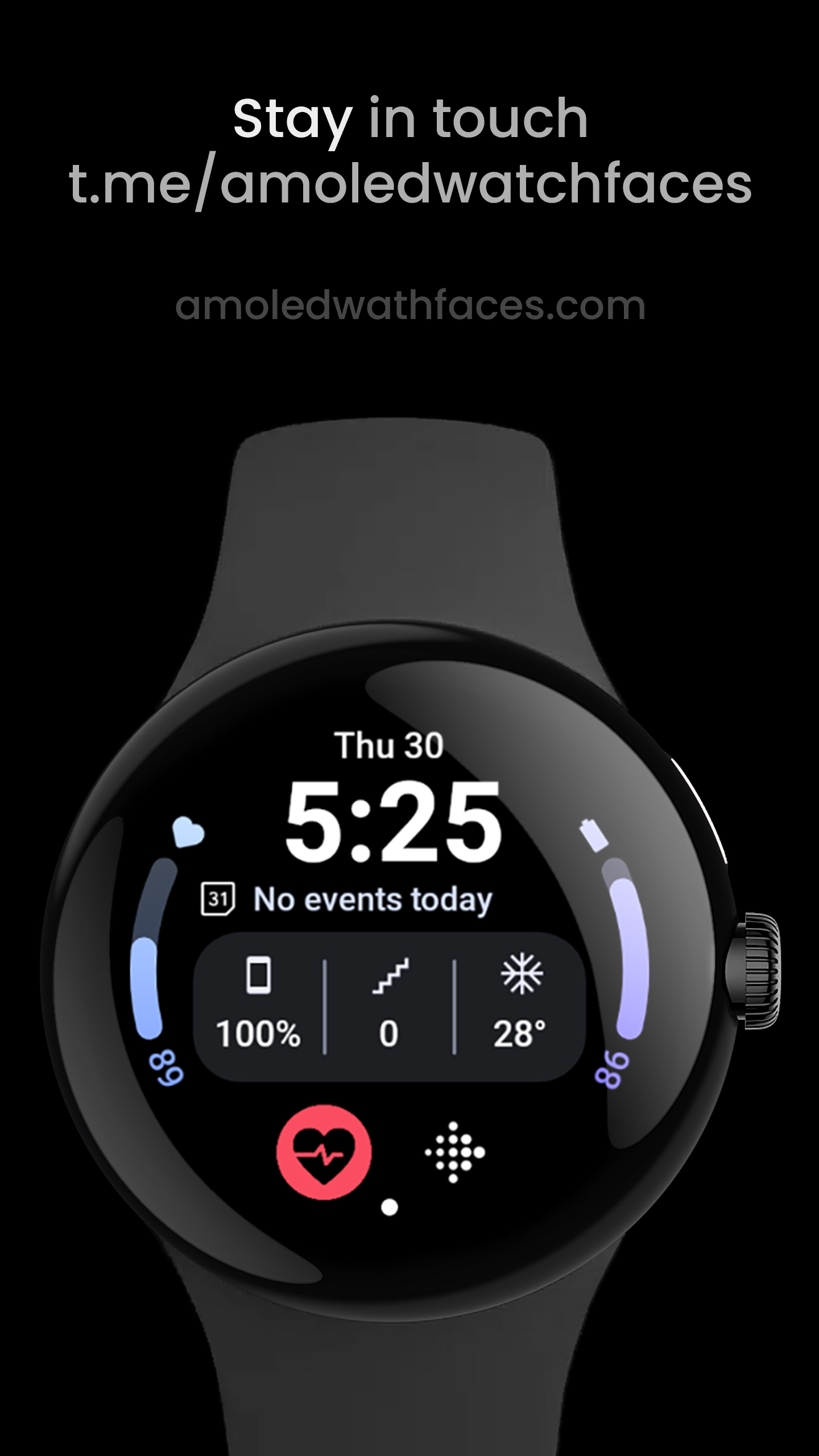 InfoBlock 2 Watch Face Android Screenshot 4