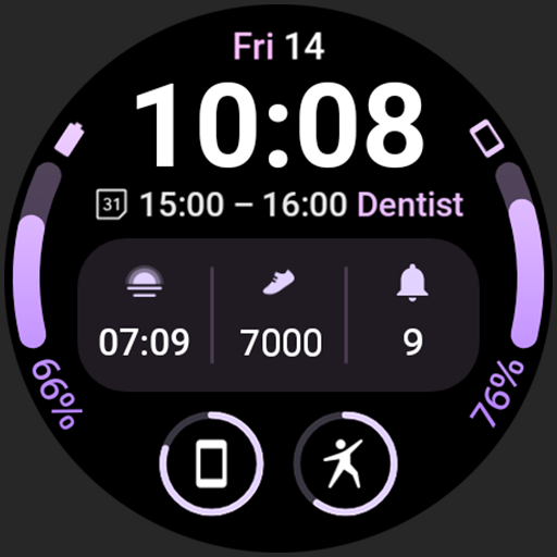 InfoBlock 2 Watch Face Android Screenshot