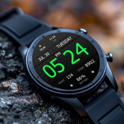 Key WF34 Digital Watch Face Android Screenshot 2