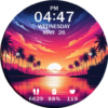 Key WF63 Sunset Watch Face Android Screenshot