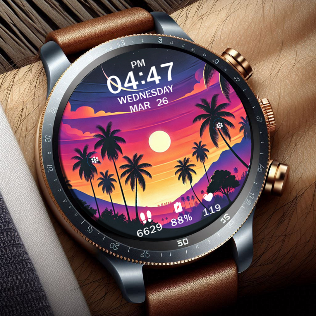 Key WF63 Sunset Watch Face Android Screenshot 4