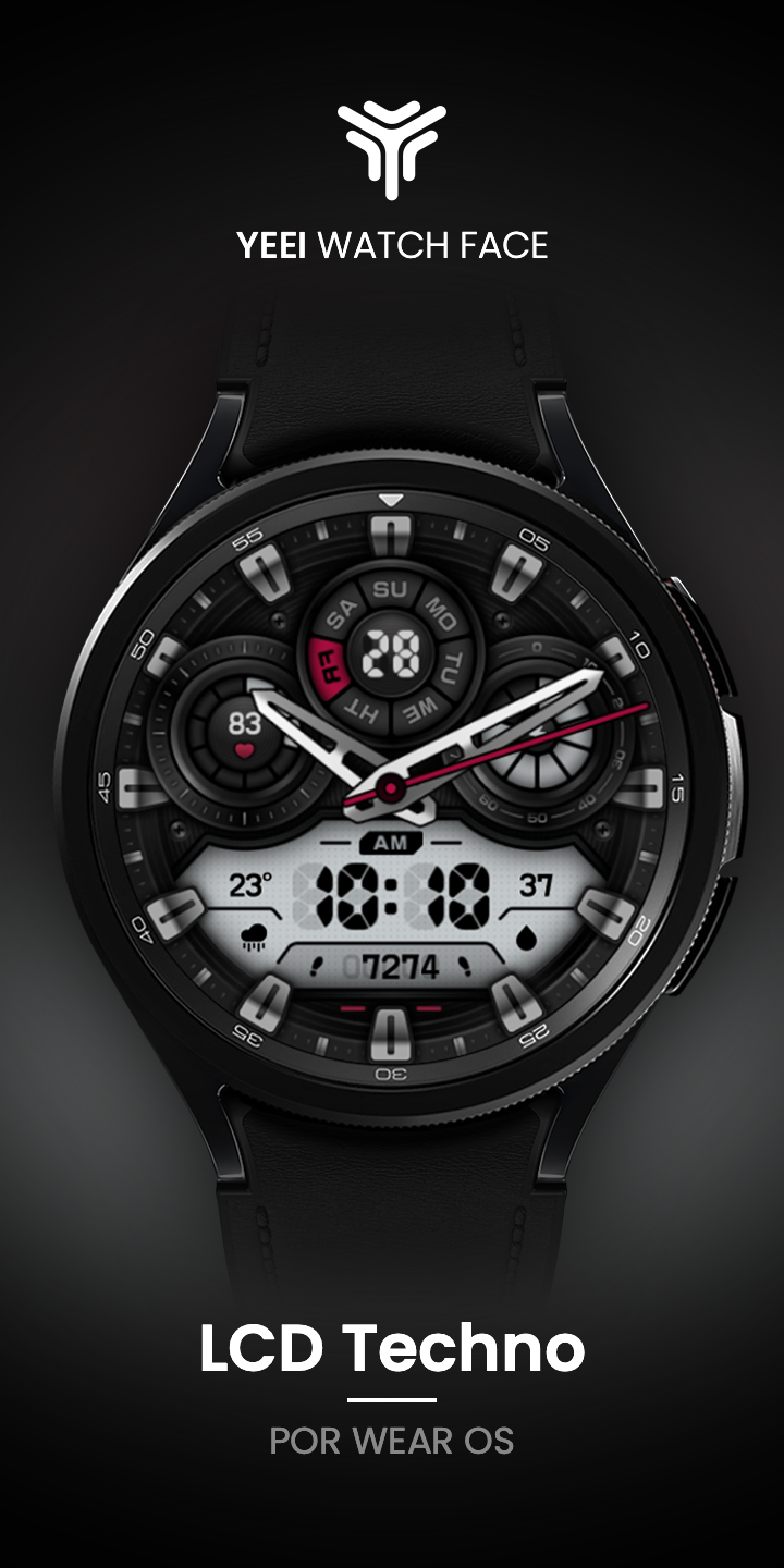 LCD Techno: Watch Face Android Screenshot 2