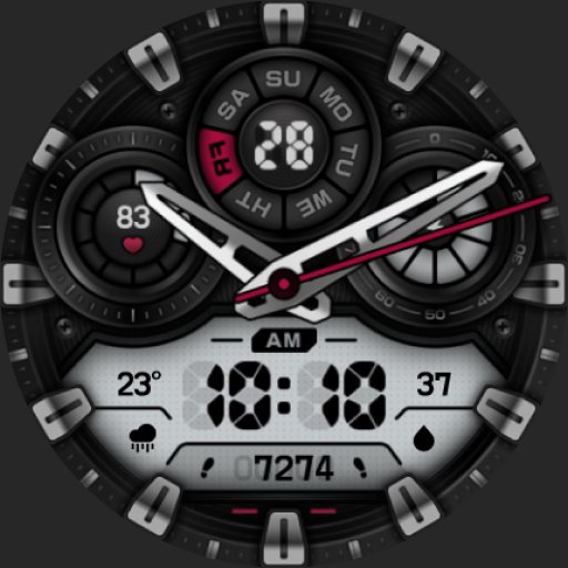 LCD Techno: Watch Face Android Screenshot
