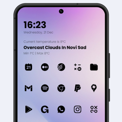 Lena Black - Glyph Icon Pack Android Screenshot 2
