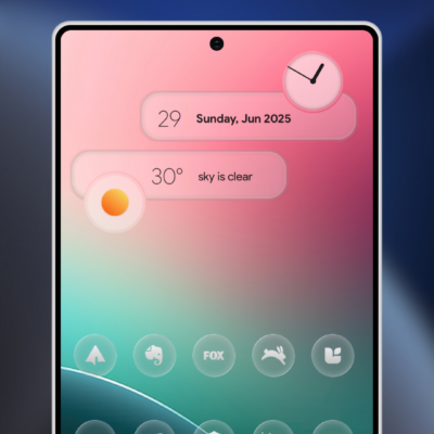 Liquid Glass 26 Round Icons Android Screenshot 4
