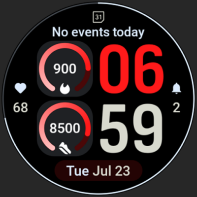 Main Goals Watch Face Android Screenshot