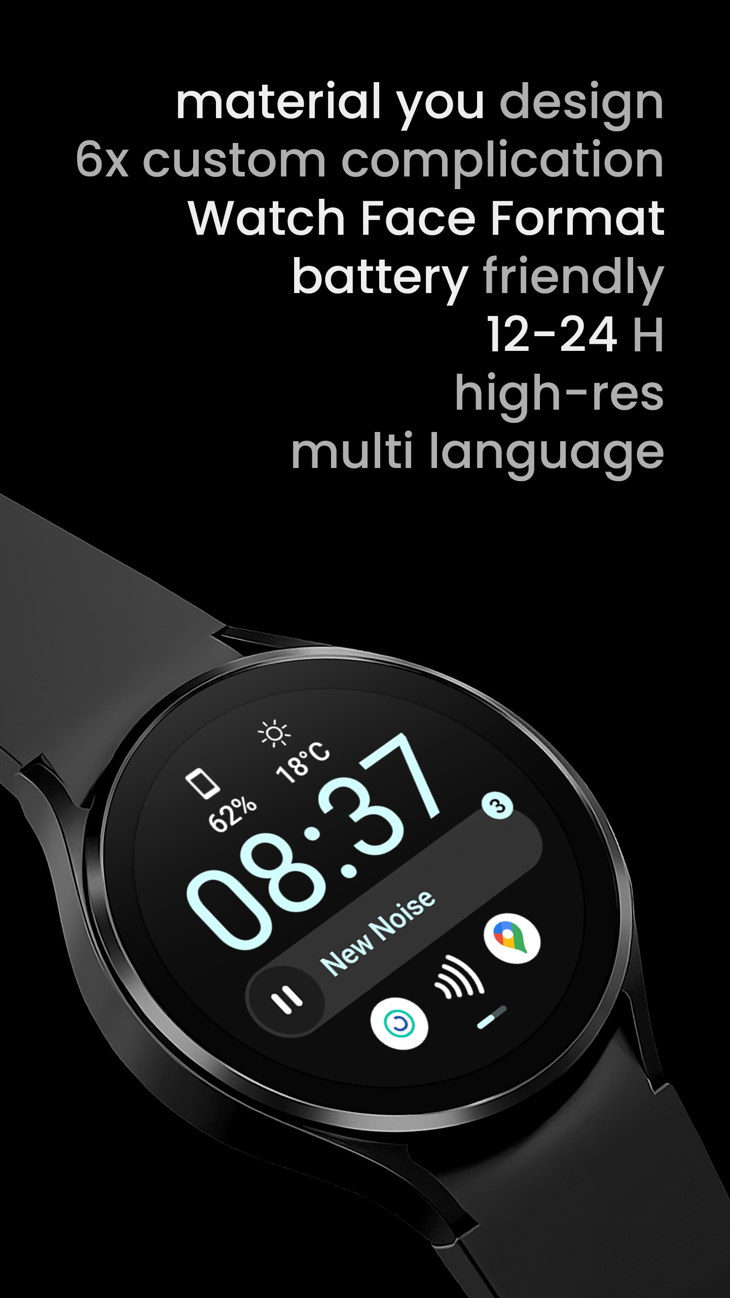 Material 3: Watch face Android Screenshot 3