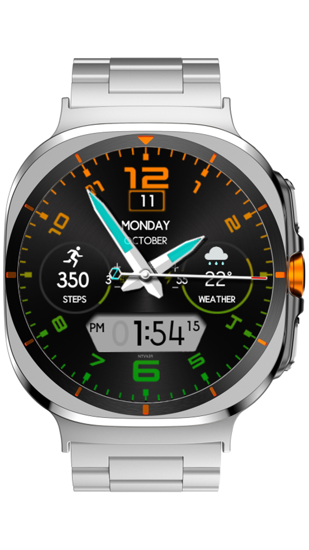 NTV439 - Hybrid watch face Android Screenshot 2