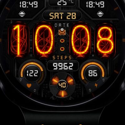 Nixie Digital - Wear OS Face Android Screenshot