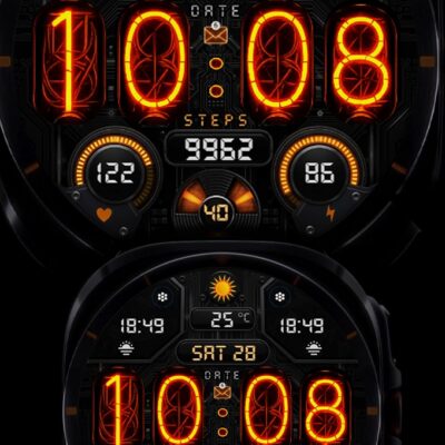 Nixie Digital - Wear OS Face Android Screenshot 2