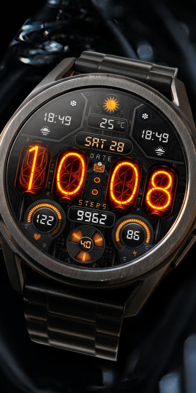 Nixie Digital - Wear OS Face Android Screenshot 3
