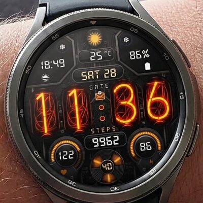 Nixie Digital - Wear OS Face Android Screenshot 4