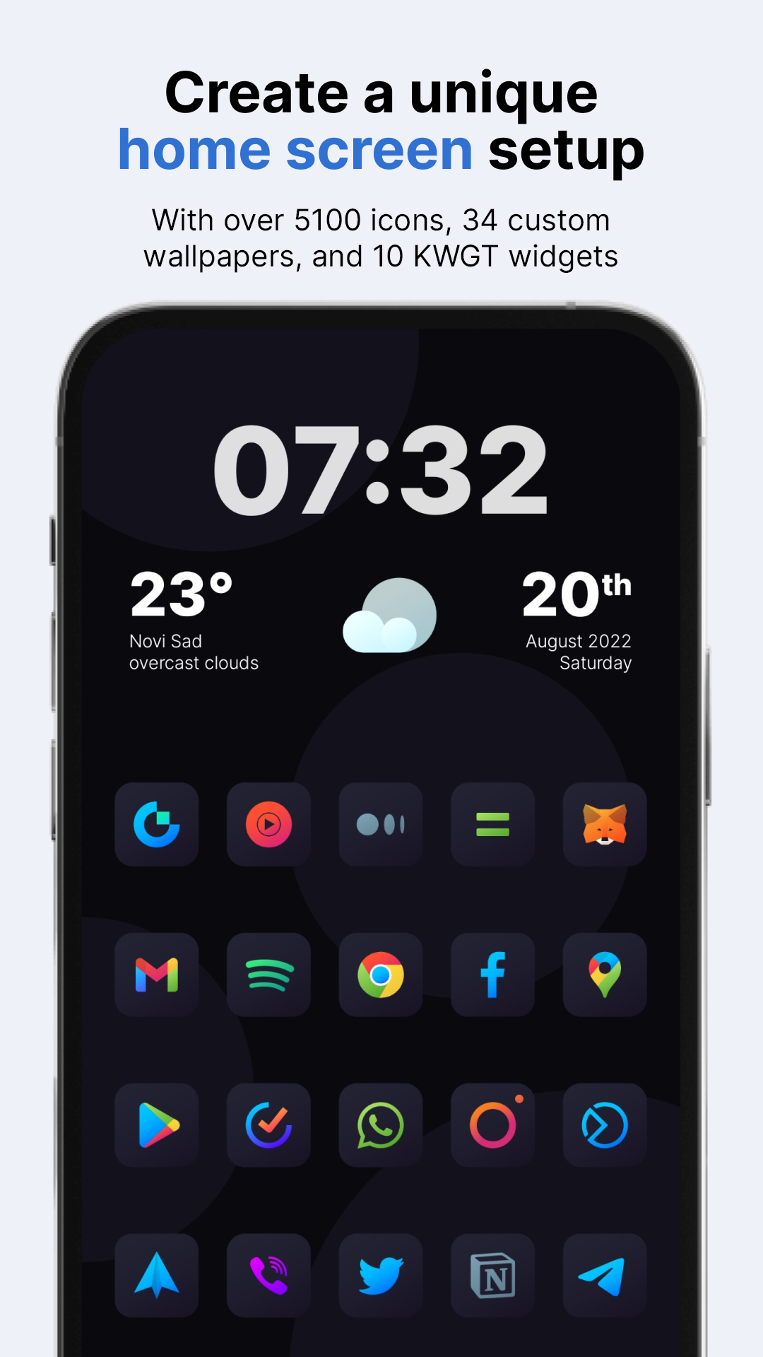 Nova Dark Icon Pack Android Screenshot 2