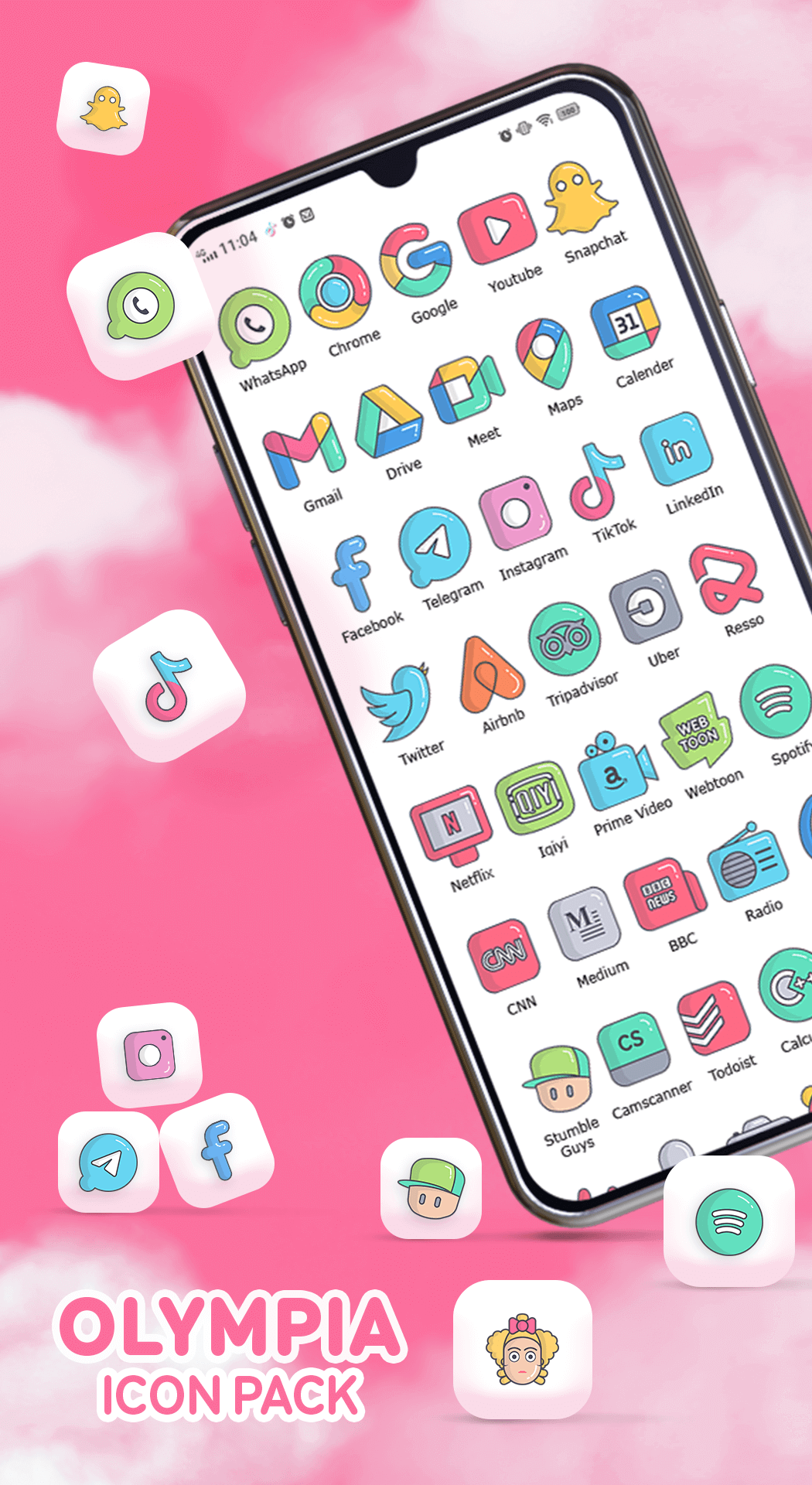 Olympia - Cartoon Icons Pack Android Screenshot 2