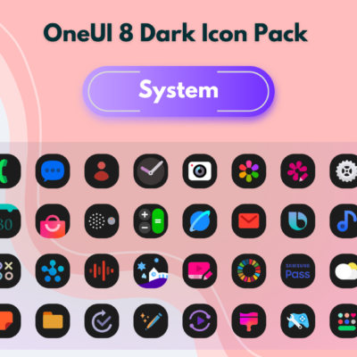 OneUI 8 Dark Icon Pack Android Screenshot 2