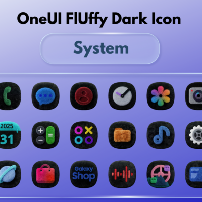 OneUI Fluffy Dark Icons Android Screenshot 2