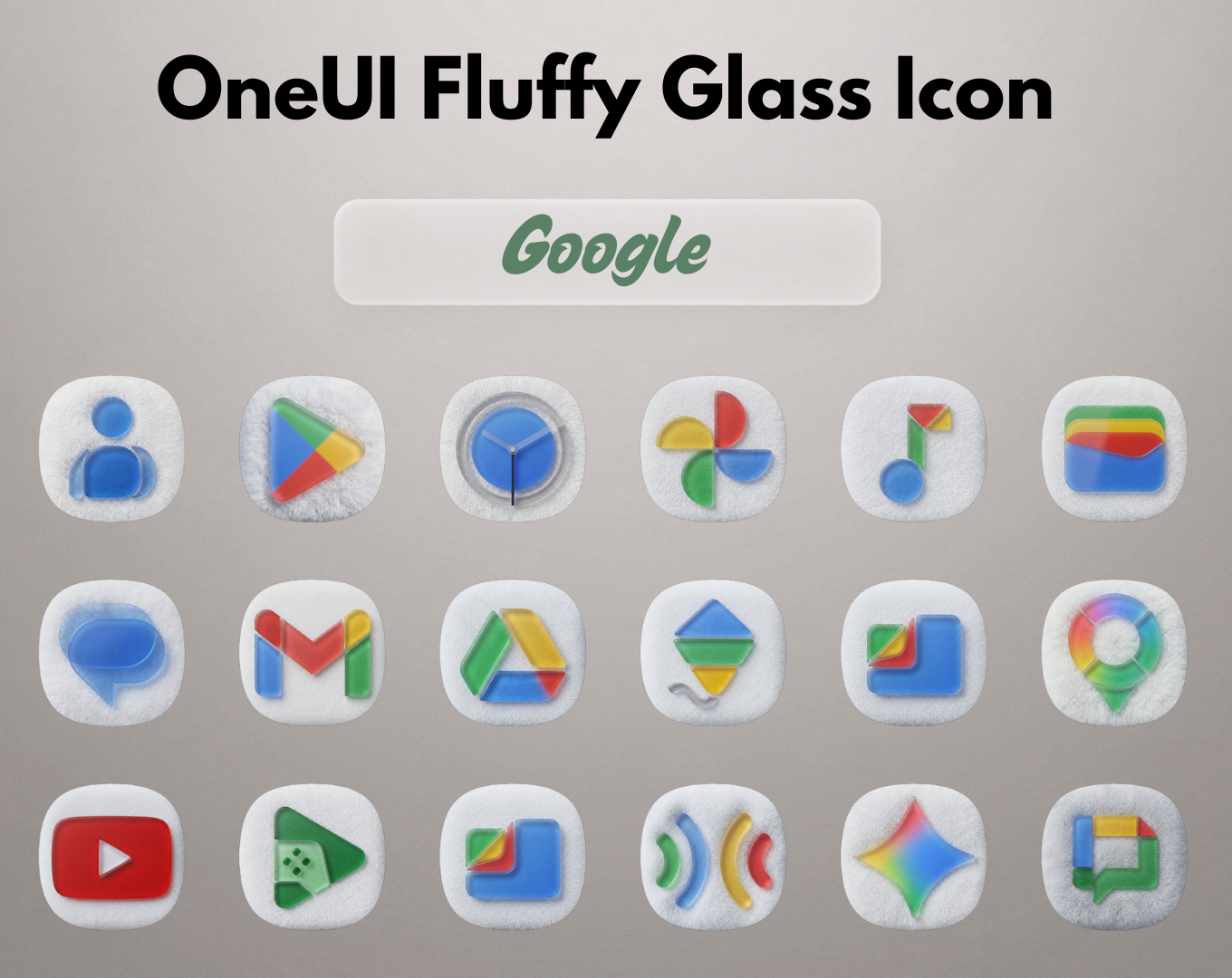 OneUI Fluffy Glass Icons Android Screenshot 3