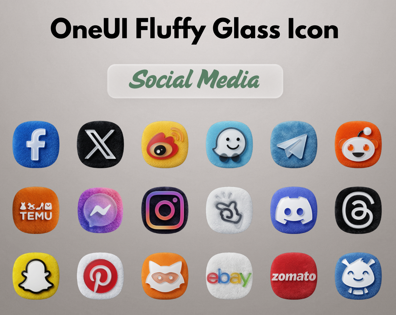 OneUI Fluffy Glass Icons Android Screenshot 4