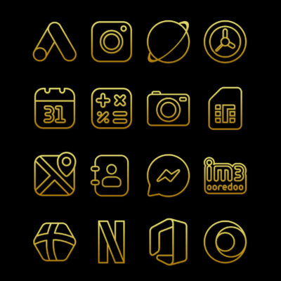 Outline Gold - Icon Pack Android Screenshot 3