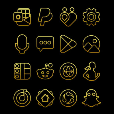 Outline Gold - Icon Pack Android Screenshot 4