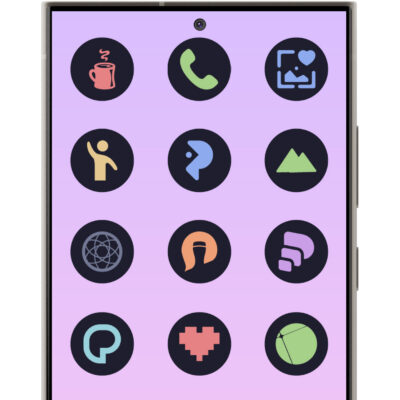 Pastel Dark Icon Pack Android Screenshot 3