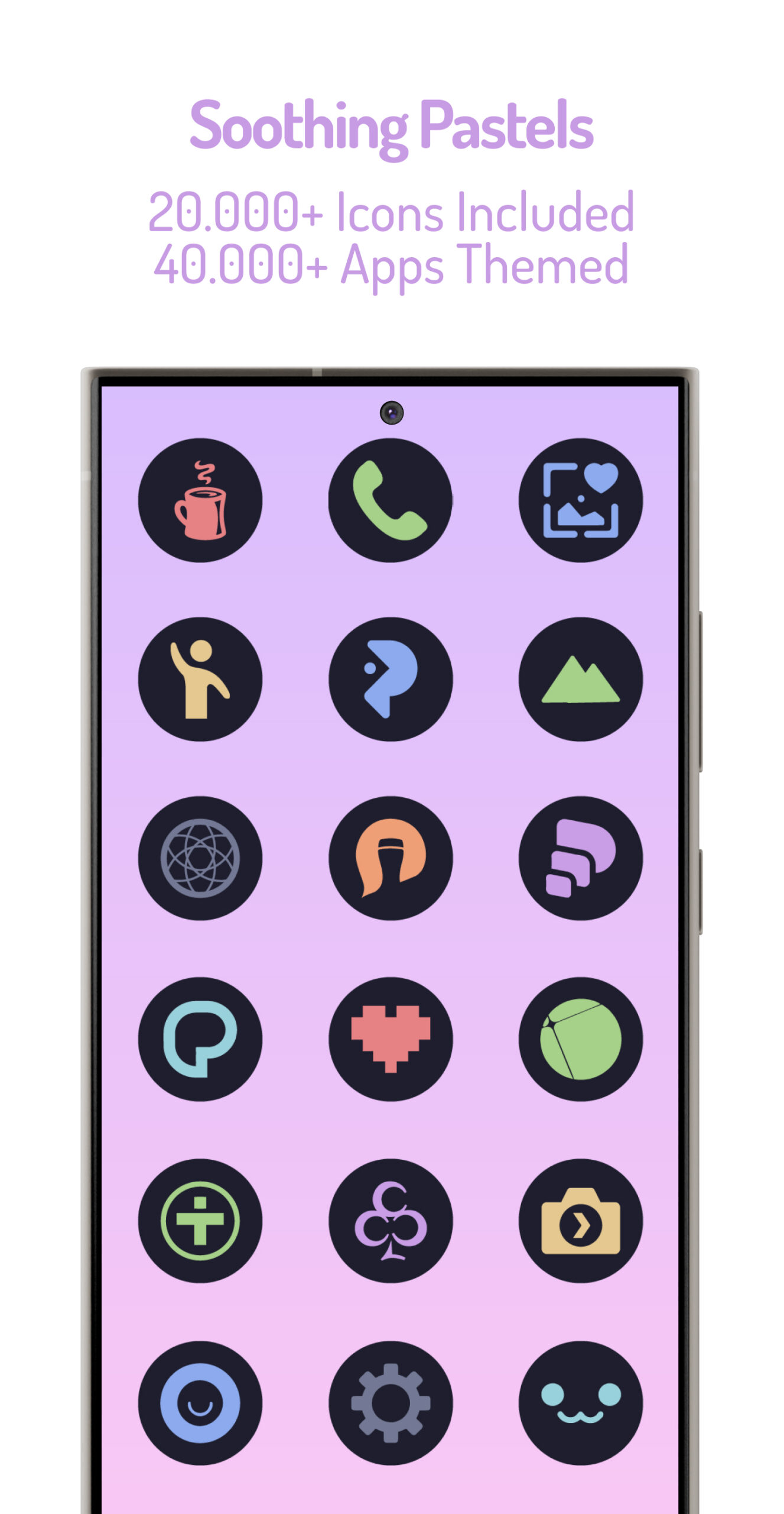 Pastel Dark Icon Pack Android Screenshot 3