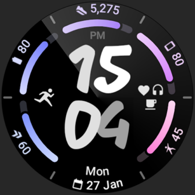 Radial Watch Face Android Screenshot