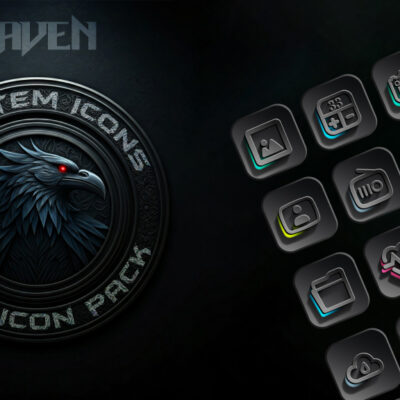 Raven Dark Icon Pack Android Screenshot 2
