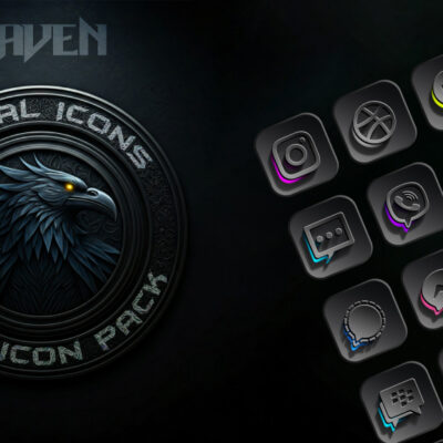 Raven Dark Icon Pack Android Screenshot 4