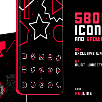 RedLine Icon Pack : LineX Android Screenshot 2