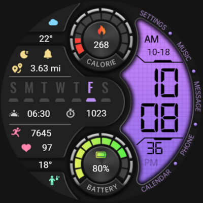 【Retro】Half Purple LCD Android Screenshot
