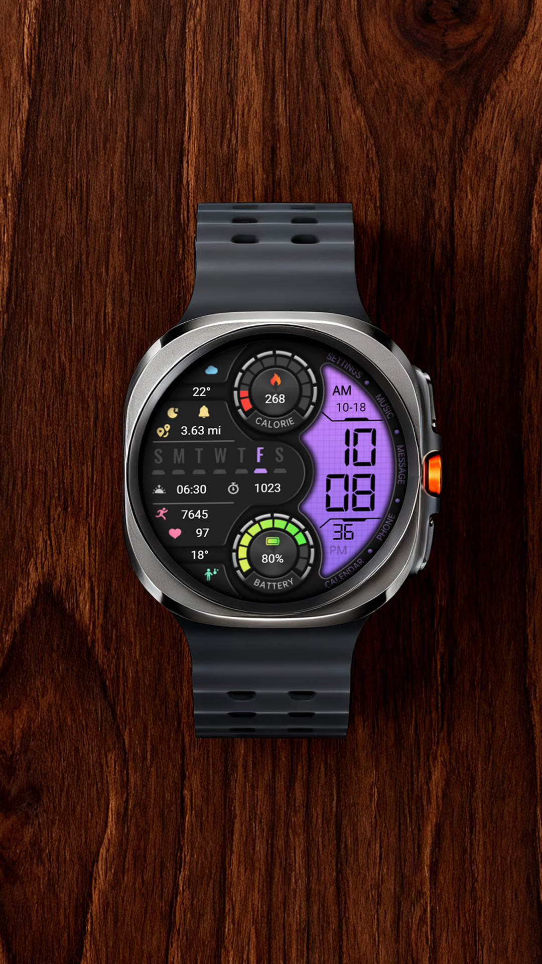 【Retro】Half Purple LCD Android Screenshot 2