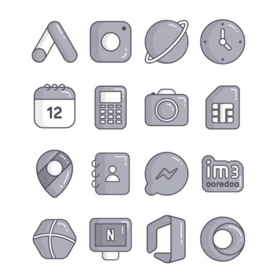 Rock - Black Icon Pack Android Screenshot 3