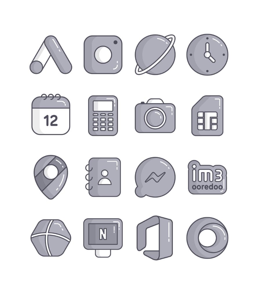 Rock - Black Icon Pack Android Screenshot 3