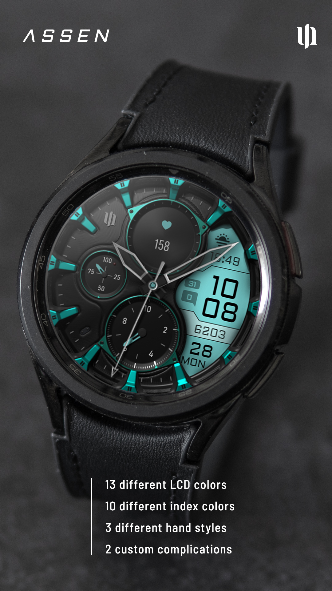 S4U Assen - Hybrid watch face Android Screenshot 2