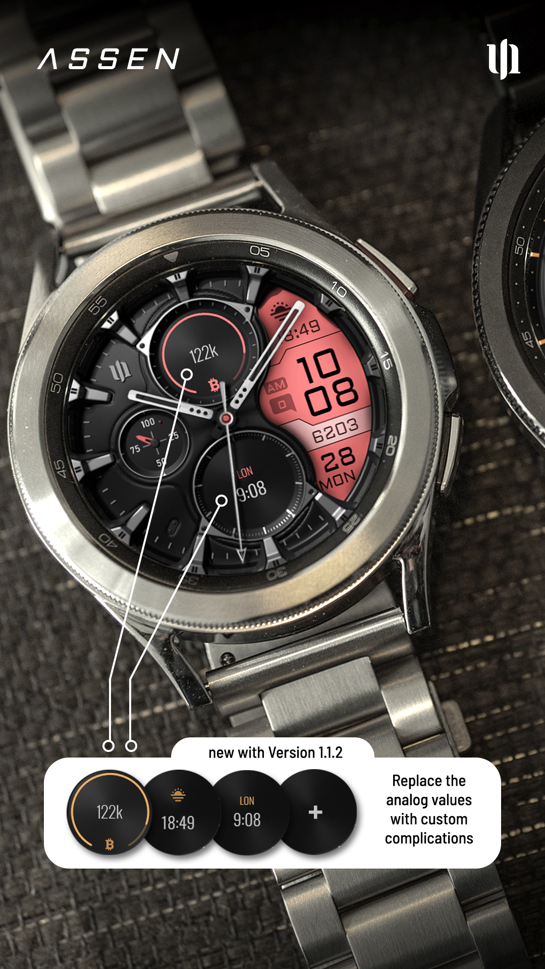 S4U Assen - Hybrid watch face Android Screenshot 4