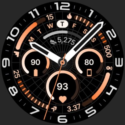 Ultra Analog Watch Face Android Screenshot