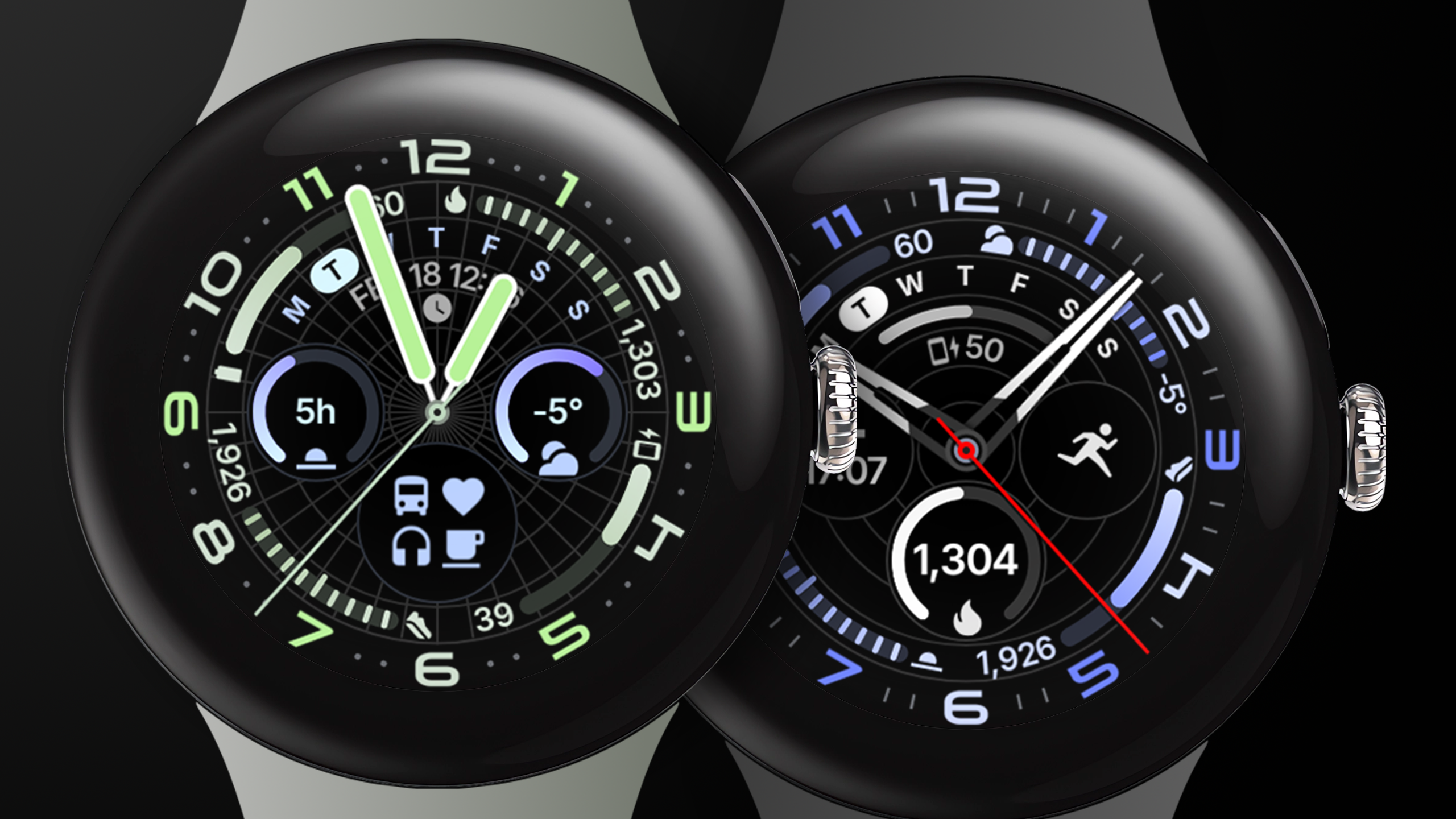 Ultra Analog Watch Face Android Screenshot 2