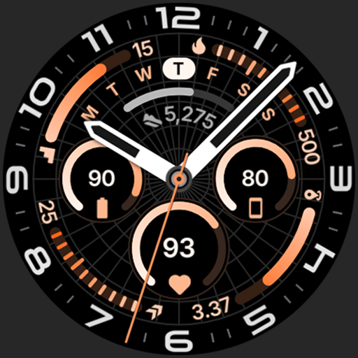 Ultra Analog Watch Face Android Screenshot