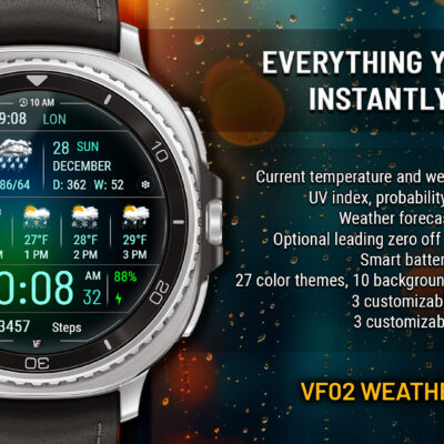 VF02 Weather Inform Watch Face Android Screenshot