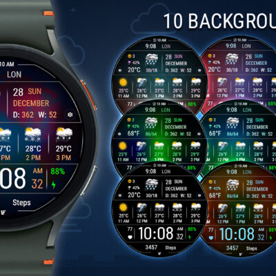 VF02 Weather Inform Watch Face Android Screenshot 3