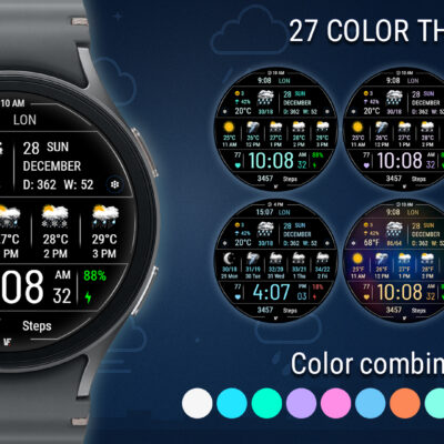 VF02 Weather Inform Watch Face Android Screenshot 4