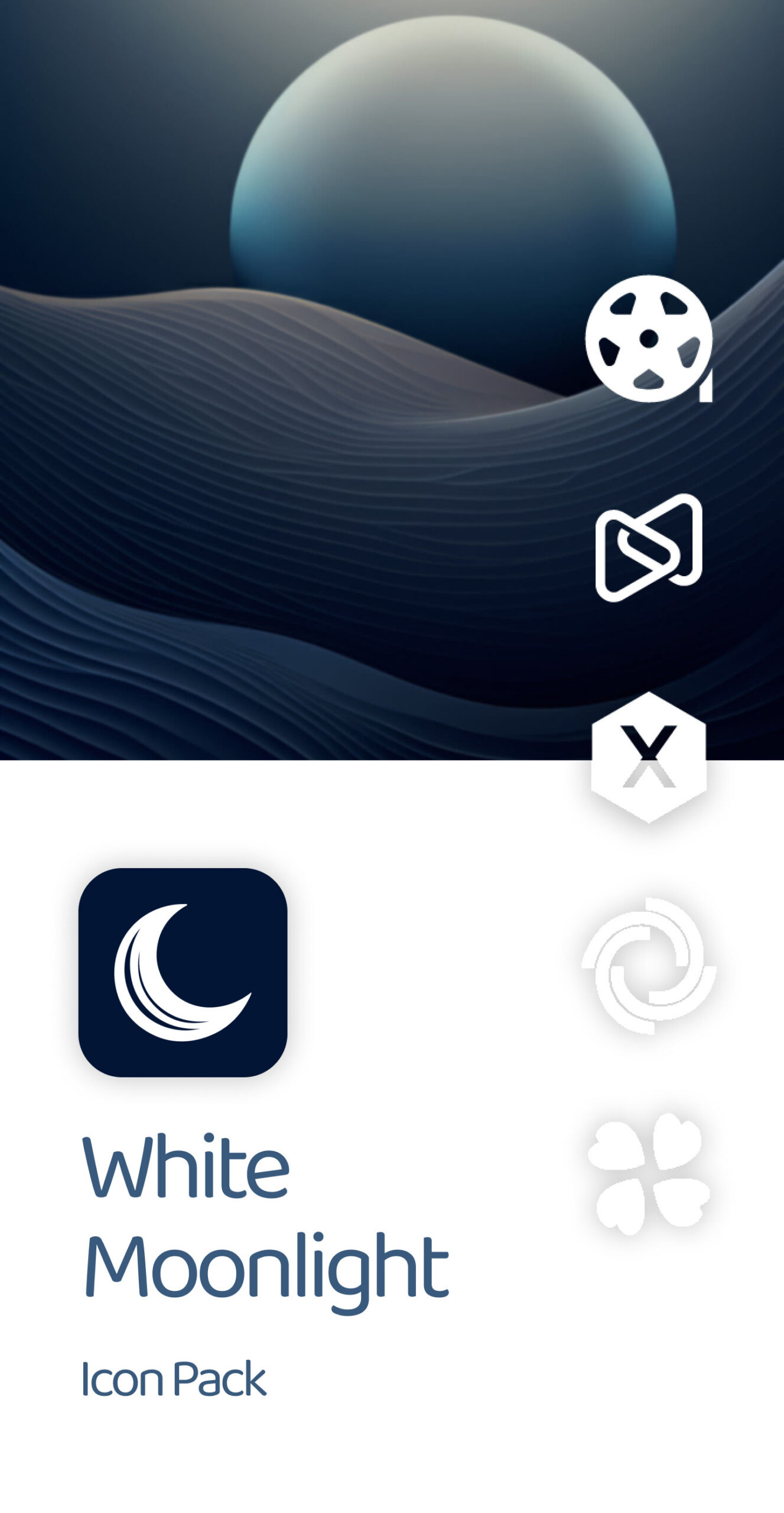White Moonlight Icon Pack Android Screenshot 2